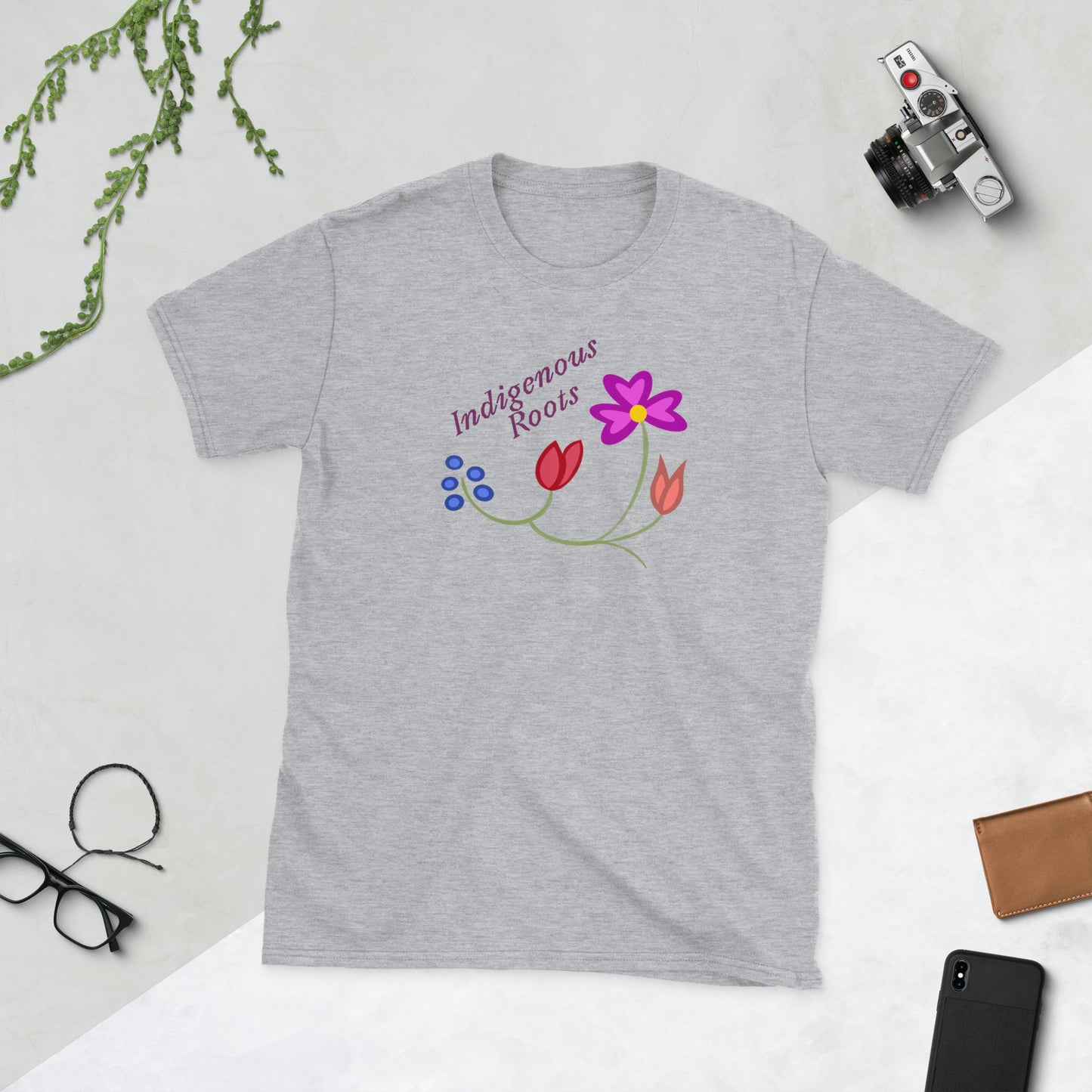 Roots Floral Short-Sleeve Unisex T-Shirt