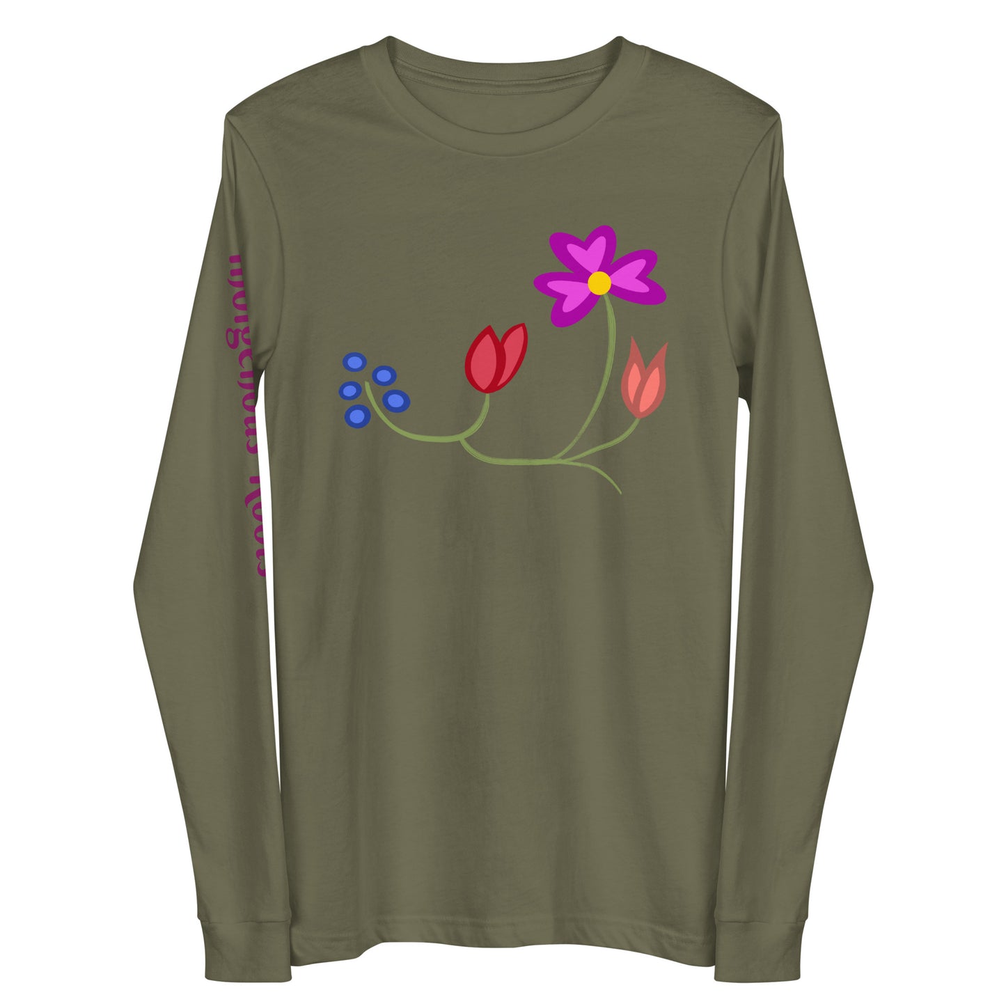 Roots Floral Unisex Long Sleeve Tee